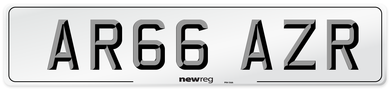 AR66 AZR Number Plate from New Reg